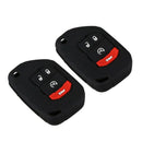 3X(4 Buttons Flip Key Cover Case Fob Holder Bag Keyless Protector for Jeep