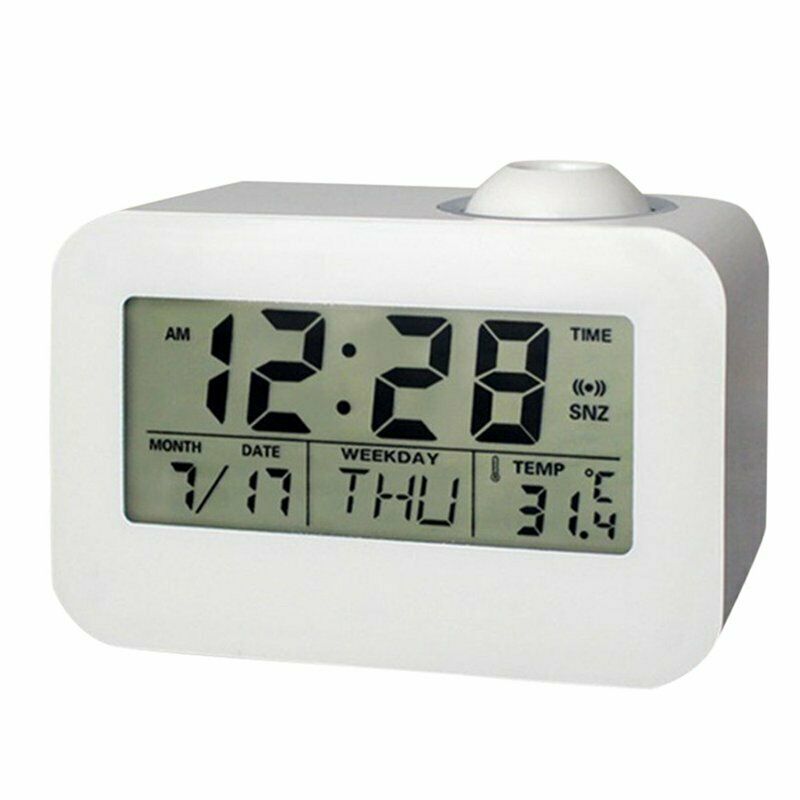 Digital Clock Electronic Lcd Projector Alarm Clock Time Temperature Digital B8P1