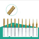 10X 0.8-3.175mm Coated Carbide Cutter Engraving CNC Router Bits End Mill for PCB