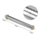 Adjustable Stainless Steel Rolling Pin with 4 Thickness Rings for Baking 17 inch