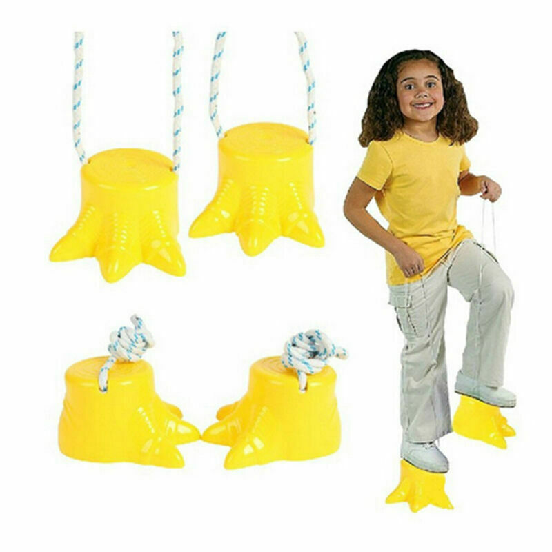 1Pc Feet Children Adjustable Stilts Dinosaur Foot Game Pot Set B3Q7