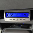 12V Multifunction Car Digital Clock LCD Thermometer Voltage Tester Voltmete<