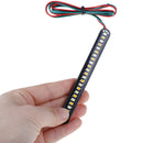 24LED Universal motorcycle turn signal strip water tail brake light indicatoA3C