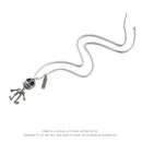 Men Women Titanium Steel Pendant Necklace Casual Tag Hip-Hop Long Alien Shape