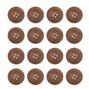 50 PC Brown Wood Sewing Buttons Scrapbooking 4 Holes Round 25mm Dia UK