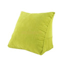 Triangular Lumbar Cushion Back Support Travel Pillow Car Seat Chair S-Green