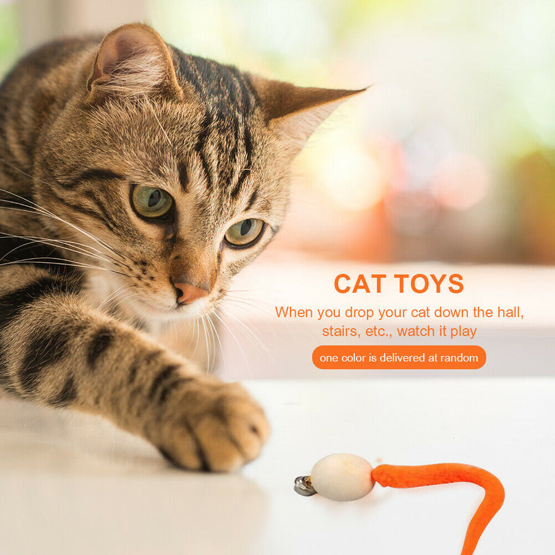 Cat Worms Wooden Ball with Bell Pet Kitten Interactive Teasing Playing Toys