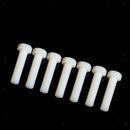50pcs M5x25mm Plastic Screws Head Cap Hex Bolts Hexagonal Screws White