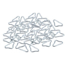 50pcs Metal Silvery Triangle Rings Buckle Ring for Straps Trampoline Mat