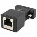 HGA66 Cat5/Cat6/RJ45 VGA Extender Adapter, VGA 15 Pin Male to RJ45 Female N