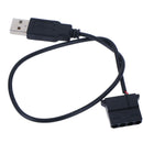 USB To 4 Pin Molex Cooling Fan Connector Cable for PC Quite Computer Case J 3C