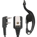 QX-108 Walkie Talkie Earphone 2 Pin K-Type PTT Earpiece for Baofeng Kenwood A