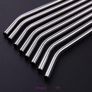 8Pcs Stainless Steel Metal Drinking Straw Straws with 3 Cleaner Brush Kit