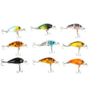 5pcs Fishing Lures Crankbaits Treble Hooks Randomly Baits Tackle Bass Minno Gw