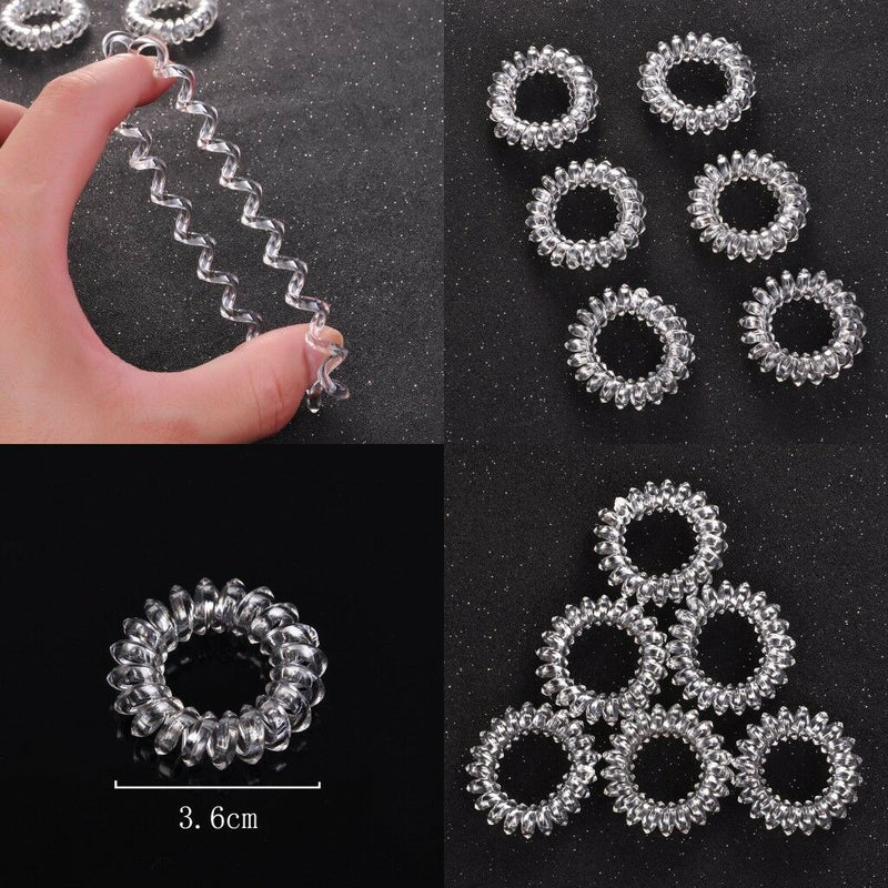 6x Girl Elastic Rubber Hair Ties Band Rope Ponytail Holder For Women Lady