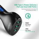 Choetech Car Charger 30W Power  Type-C Mobile Phone Charger For Sam