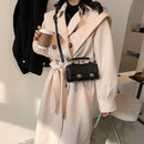 Stone Pattern Women Daily Hasp Crossbody Bag Tote Portable Solid Leather Handbag