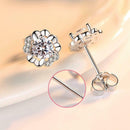 Hollow Flower Stud Earrings Crystal Cute Stud Earrings For Women Flowers