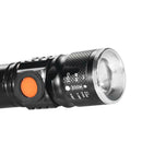 Skywolfeye Zoomable T6 LED Flashlight Waterproof USB Rechargeable Torch