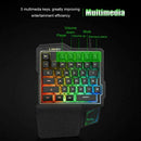 K1 Wired One Handed Mechanical Feel Gaming Keyboard RGB Keypad For PUBG Y7B5
