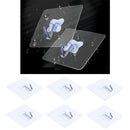 6pcs Durable Adhesive Hooks Strong Sticky Kitchen Wall Hanger Ceiling Hooks JR