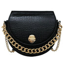 Crocodile Pattern Saddle Bag PU Leather Women's Handbag Chain Tote Shoulder
