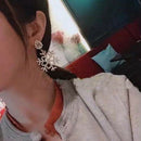 Korean Version Of The Exaggerated Asymmetrical Snowflake Earrings Long Drop R9N6