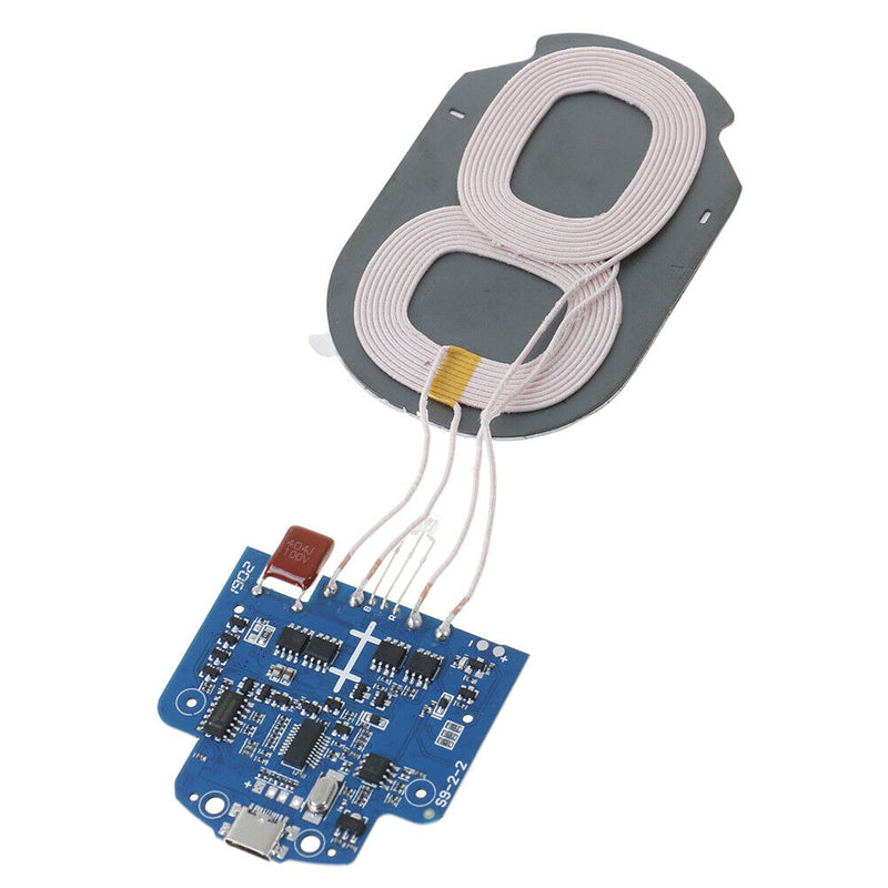 7.5W S9Fast Charging Wireless Charger PCBA Circuit Board With Dual 2Coil GreenBX