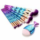 Mermaid Fishtail Makeup Brush Set Eye Shadow Eyeliner Foundation Foundation