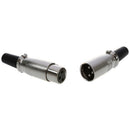 5 Pairs Male/Female 3 Pin XLR Jack Microphone MIC Audio Connector FT
