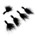 Fly Fishing Flies Assortment Hooks for Bass Salmon Trout Fly Fishing Black