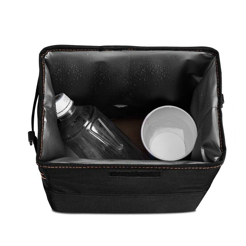 Car Trash Can With Lid,Car Trash Bag Hanging For Headrest With 3 Storage Po Q8G9