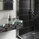 10pcs 10cm Retro Tiles Wall Stickers PVC Waterproof Kitchen Decals (MSC058) A