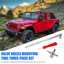 Valve Core Remover Metal Valve Stem Puller 4 Way Tool for Car Bike Tire Repair