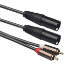 1.5M 5Ft Dual Rca Male to Xlr Male Cable 2 Xlr to 2 Rca Plug Adapter Hifi S