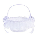 Wedding Flower Girl Flower Basket White Flower Basket Wedding Flower Basket