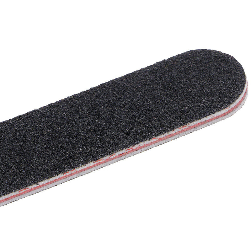 5x Professional Double Sided Black Nail Files Emery Board #100 #180 Manicure