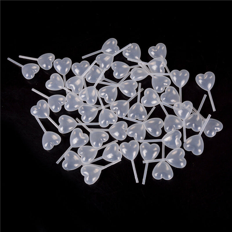 50pcs New Heart Shaped Squeeze Transfer Oils Liquid Pipettes Eye Dropper 4ML â„–[