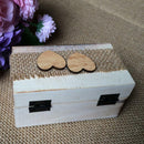 Wooden Heart Wedding Ring Jewelry Box Rustic Ring Storage Container Case