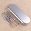 6pcs Stainless Steel Earpick Ear Picks Wax Cleaner Remover Tool Curette Scoop