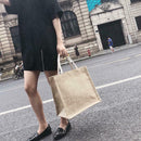 Fashion Shoulder Handbags Women Large Top-handle Bags Linen Shopping Totes