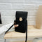 Women Touch Screen Mobile Phone Pouch PU Splicing PVC Crossbody Bag (Black)