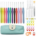 Crochet Hooks Set Ergonomic Soft Grip Handle Knitting Needles Kit with Case
