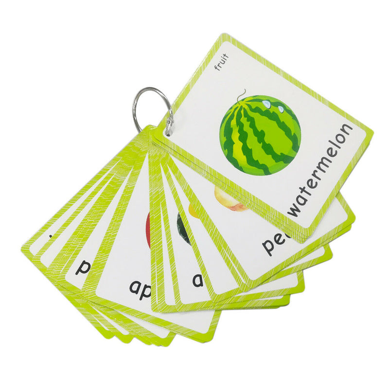 21Pcs Flash Cards Set - Educational Learning Picture & Word Card - Fruits