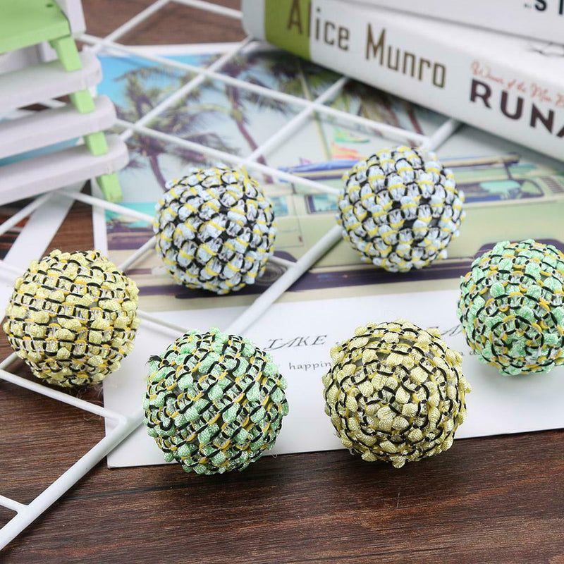 6pcs/set Elastic Multi Ball Pet Cat Chew Catch Interactive Playing Toys