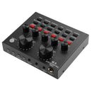 V8 Microphone USB Live External Sound Card 12 Sound Effect Karaoke Mixer