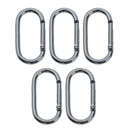 5-Pack Carabiner, Spring Snap Hook Aluminum Clip Buckle 50mm for Outdoor Camping