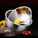 Bowl Wash Rice Fruit Vegetable Kitchen Side-Bottom Strainer Sieve 26cm