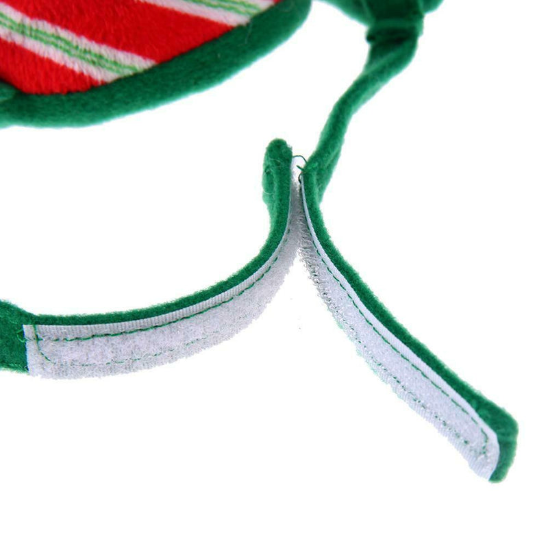 4pcs Pet Hat Set Warm Dogs Cats Christmas Green Hat+Necklace+Feet Sleeve