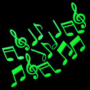 Wonderful Musical Note Glow In The Dark Stickers Bedroom Room Wall Decor JR